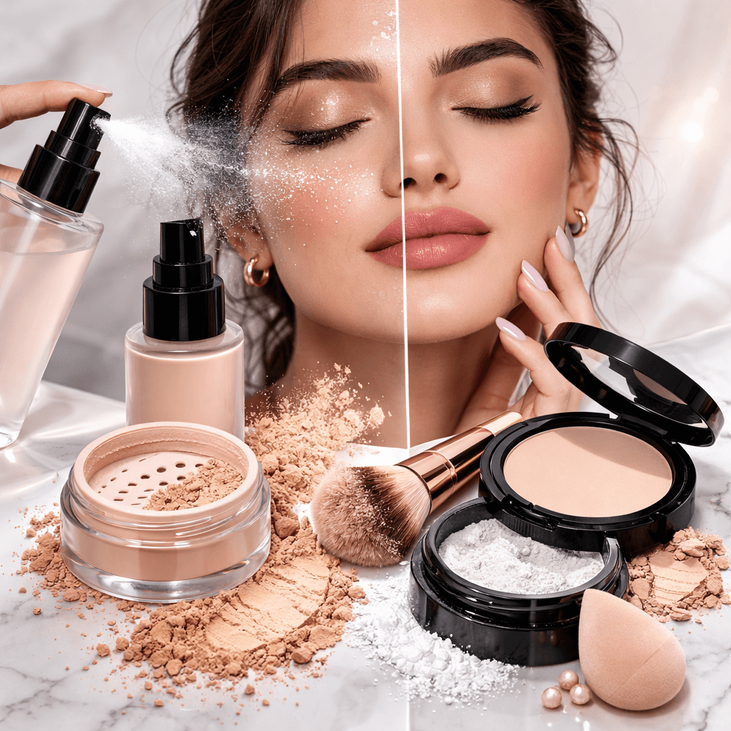 E.I.F. & Laura Mercier Setting Sprays and Powders – Long-Lasting Makeup Finish