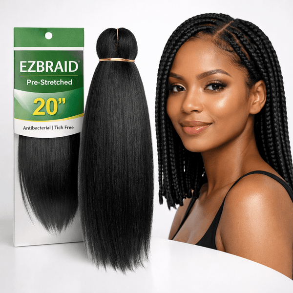 EZBRAID Pre Stretched Braid 20: Lightweight, Tangle-Free Braiding Hair