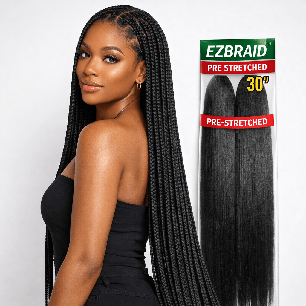 EZBRAID Pre Stretched Braid 30: Extra Long, Lightweight Braiding Hair