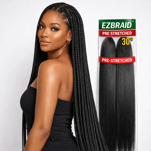 EZBRAID Pre Stretched Braid 30: Extra Long, Lightweight Braiding Hair