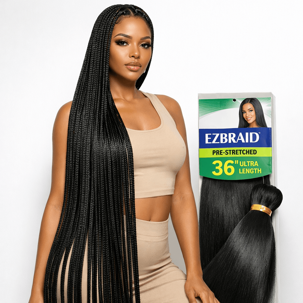 EZBRAID Pre Stretched Braid 36: Ultra Long Professional Braiding Hair