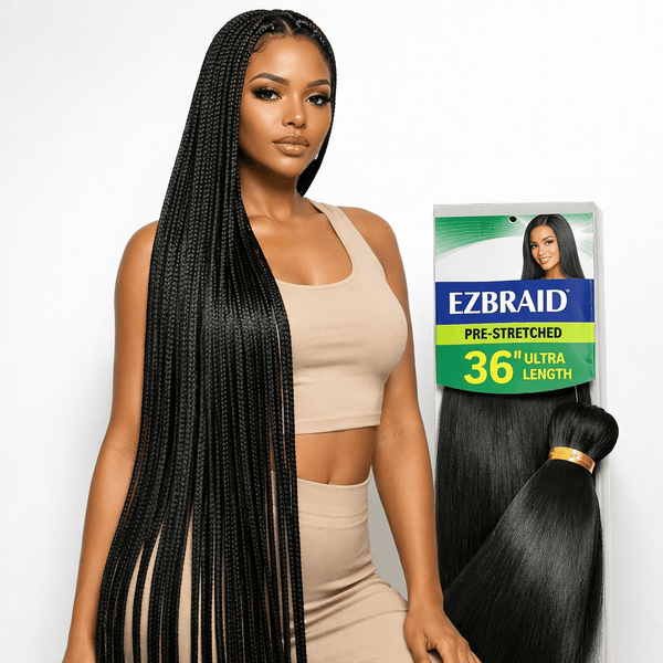 EZBRAID Pre Stretched Braid 36: Ultra Long Professional Braiding Hair