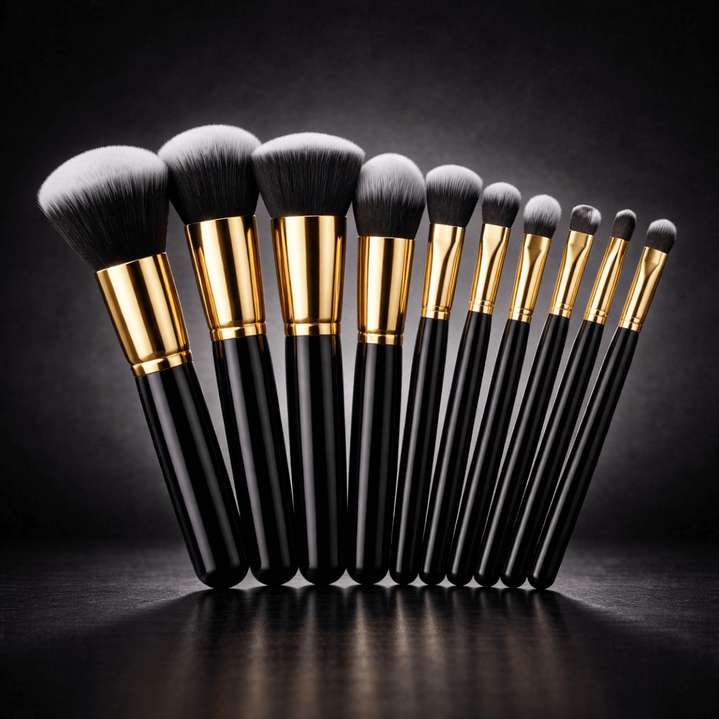 Premium Kabuki Makeup Brush Set (10-Piece)