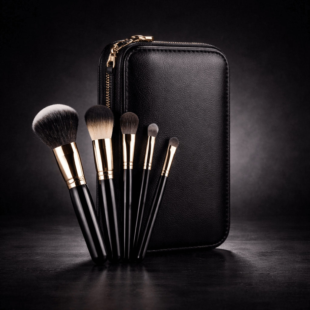 Travel Makeup Brush Set with Case